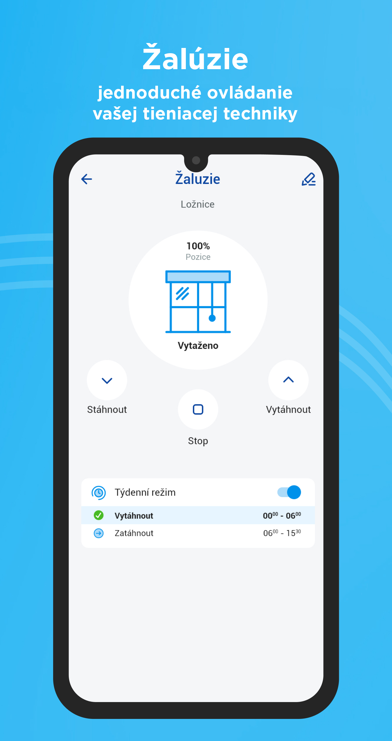 iNELS app - žaluzie